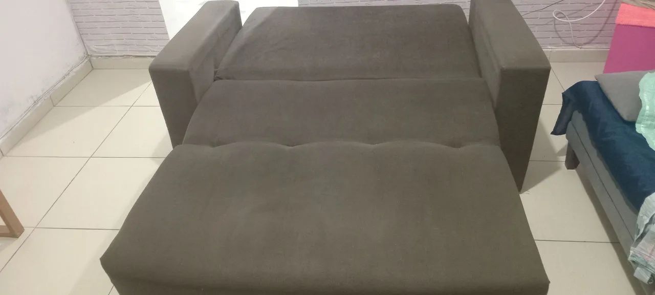 Sofá Cama 2 lugares cor Marrom - Foto 3