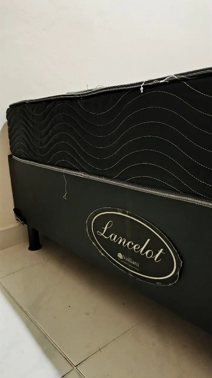 CAMA BOX CASAL + COLCHÃO POTENZA BLACK D60