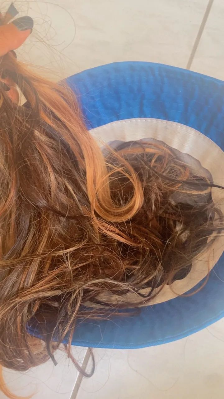 250 gramas de cabelo humano 