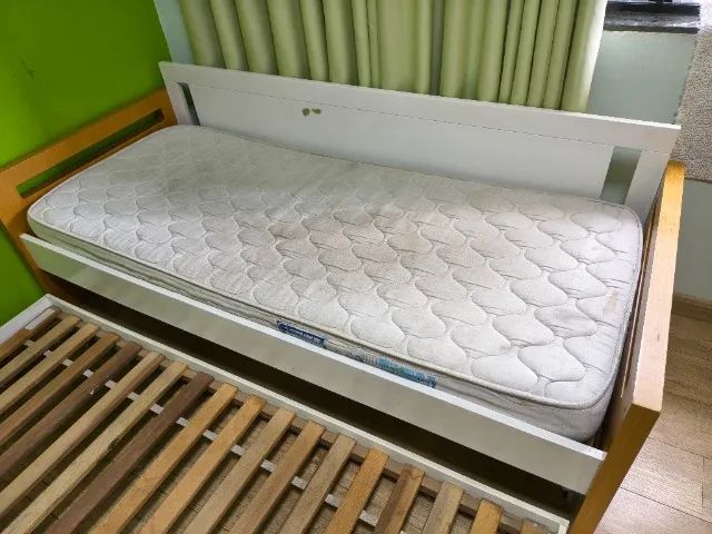 Bicama Infantil / Cama Babá (Com 2 Colchões) - Bem Conservada - Foto 4