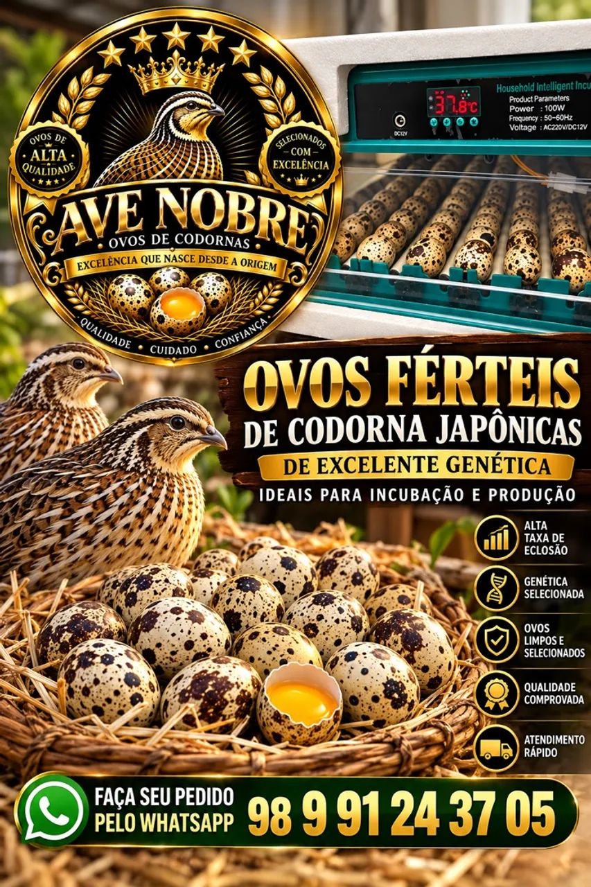 Ovos férteis de Codornas  - Foto 2