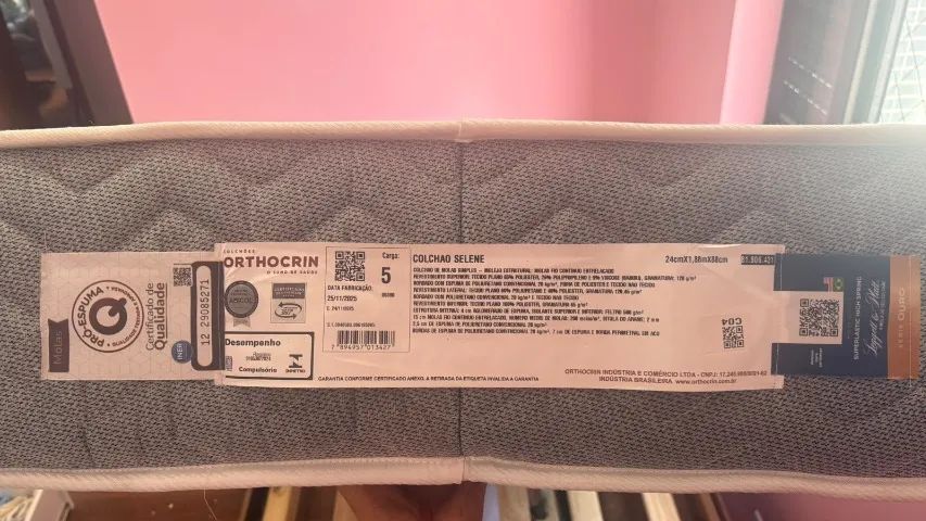 Colchão orthocrin selene solteiro MOLA SIMPLES - Foto 4