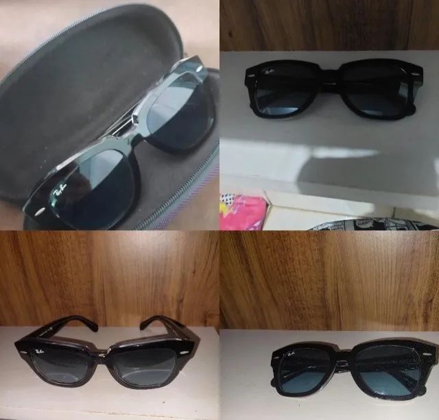 Proteção e estilo com estes óculos Rayban de acetato preto. Design moderno e qualidade inc - Foto 2