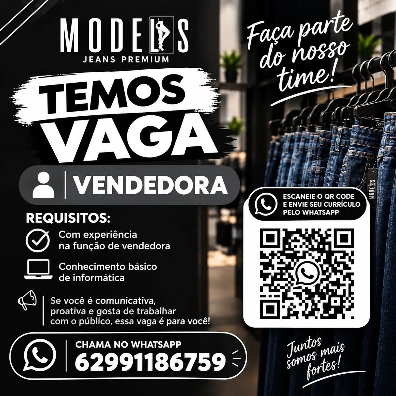 Vagas para vendedoras