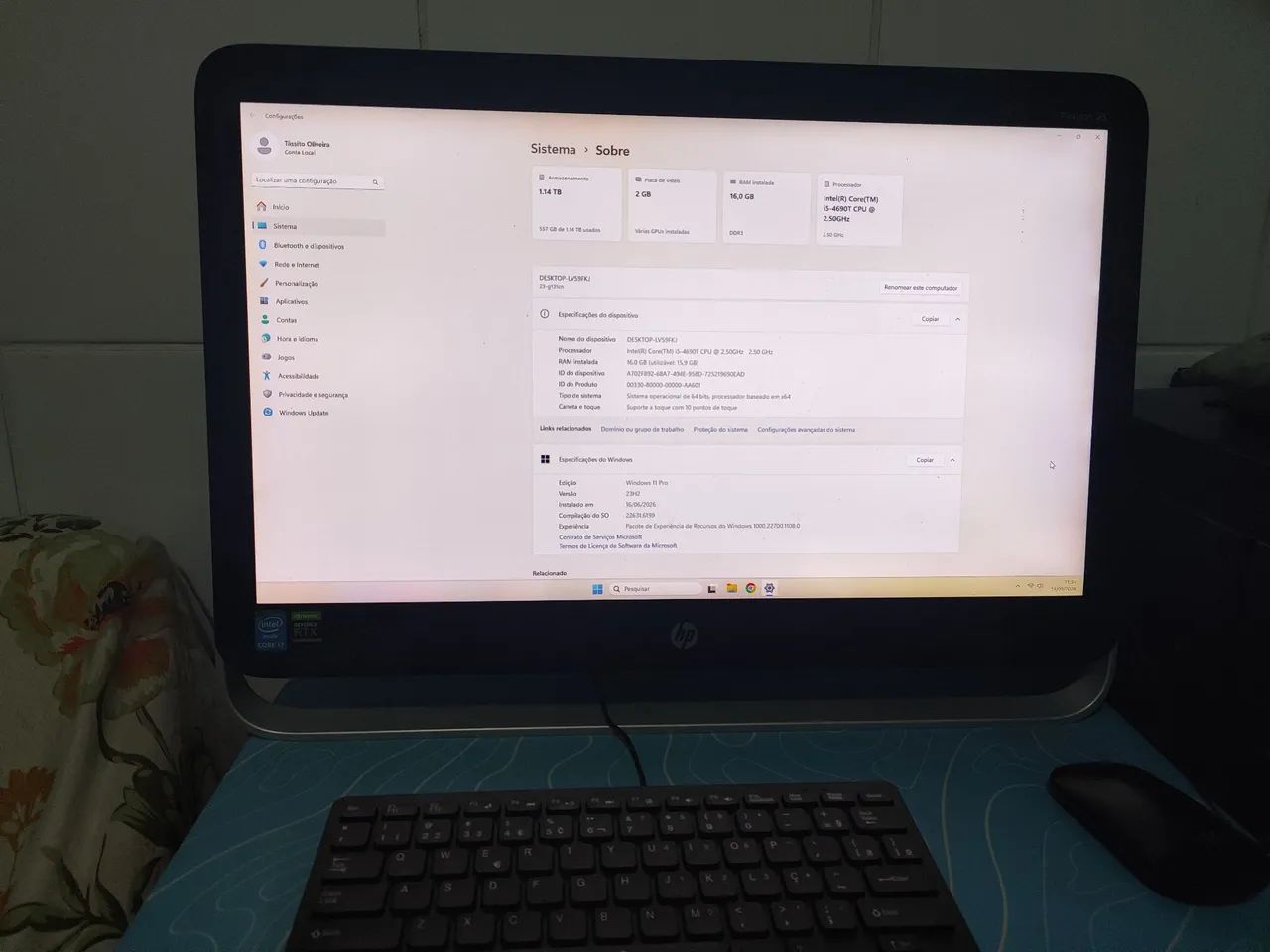 Computador HP ALL in one