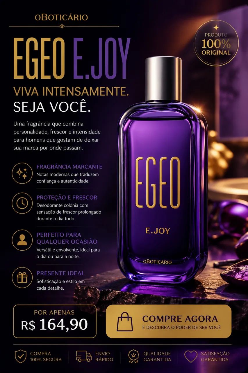 Egeo E.Joy Desodorante Colônia 90ml