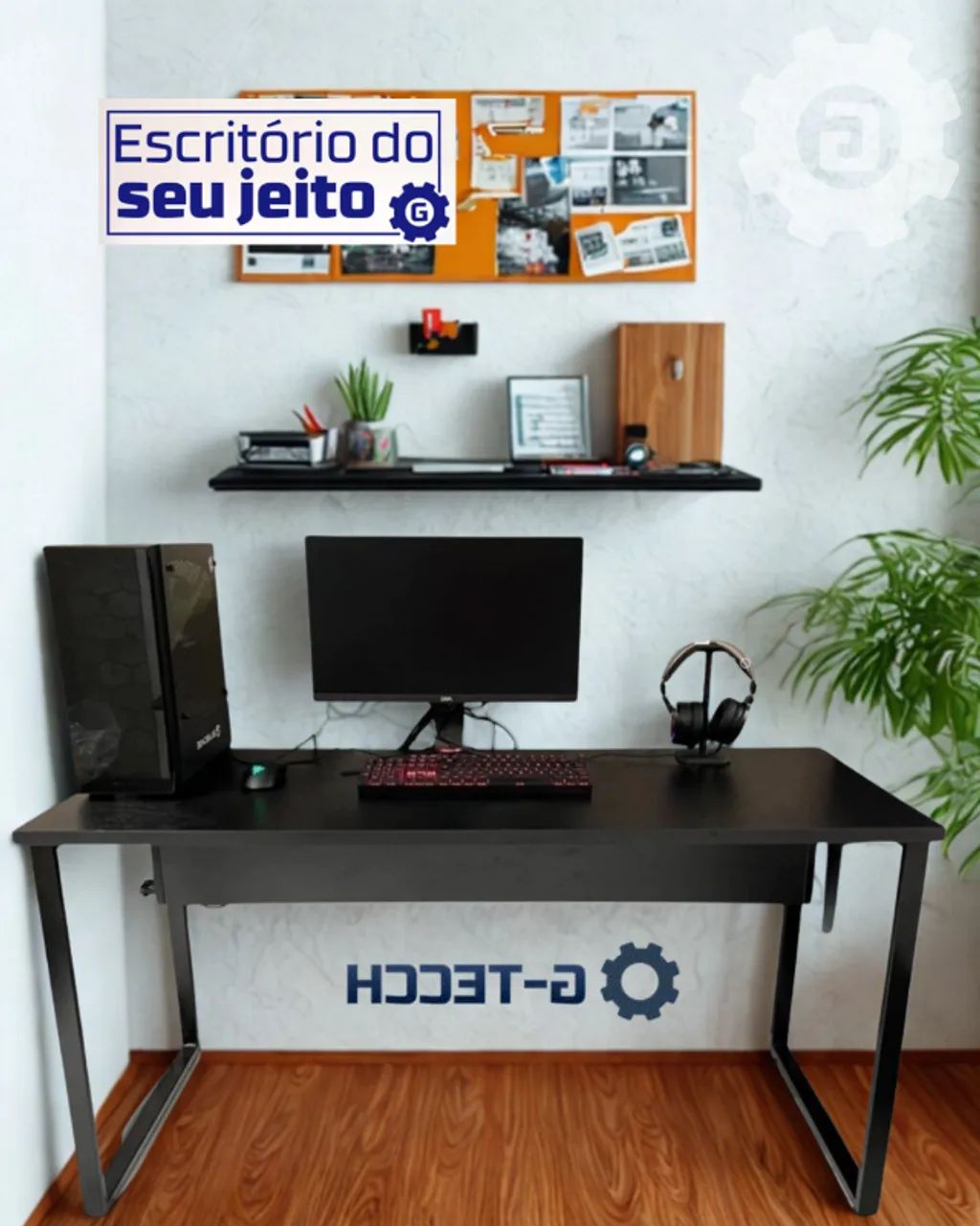 Mesa Industrial Reforçada 1,1m NOVA Multiuso para Computador Notebook Escritório de Estudo - Foto 4