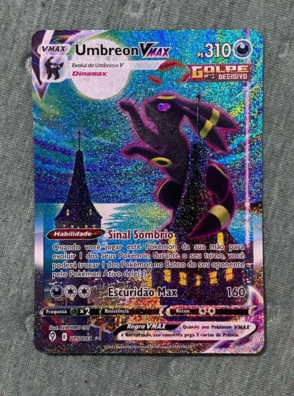 Pokémon Umbreon VMAX Alt Art 215/203 NM- Céus Evolutivos