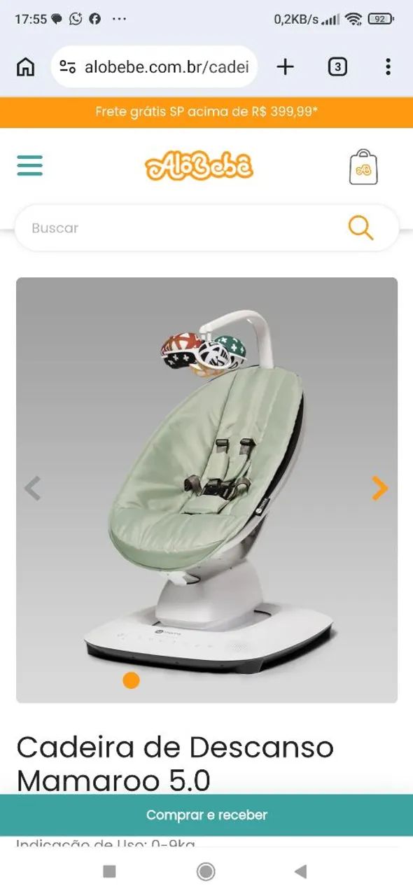 Cadeira Balanço Inteligente - MAMAROO - Foto 3