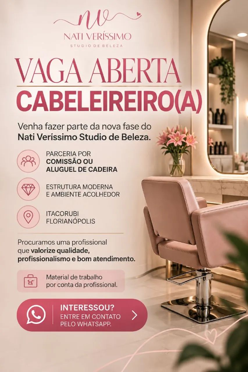 VAGA CABELEIREIRO 