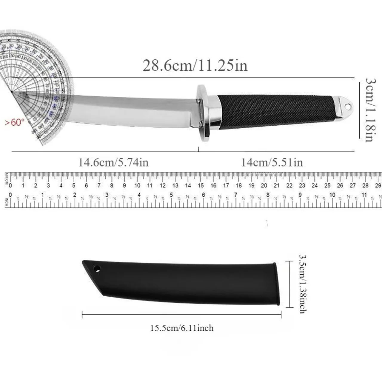 Faca wakisashi inox - Foto 2