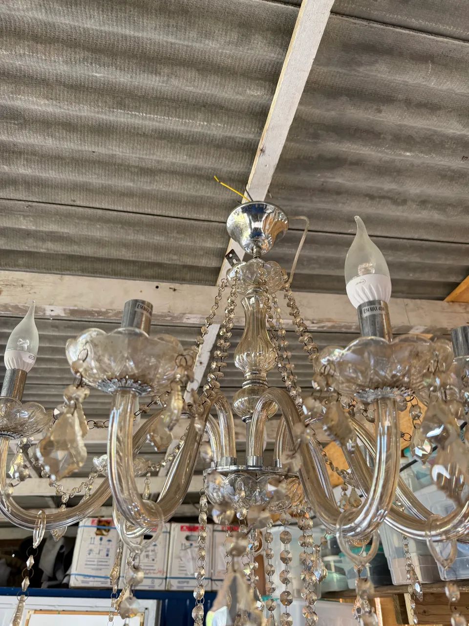Lustre cristal 8 lâmpadas - Foto 4