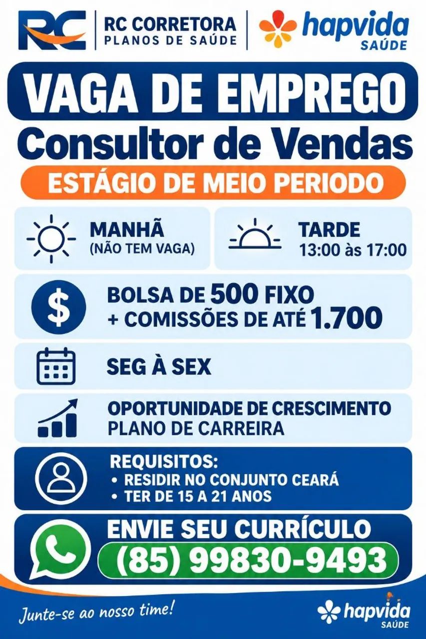 Estágio para jovens e adolescentes 