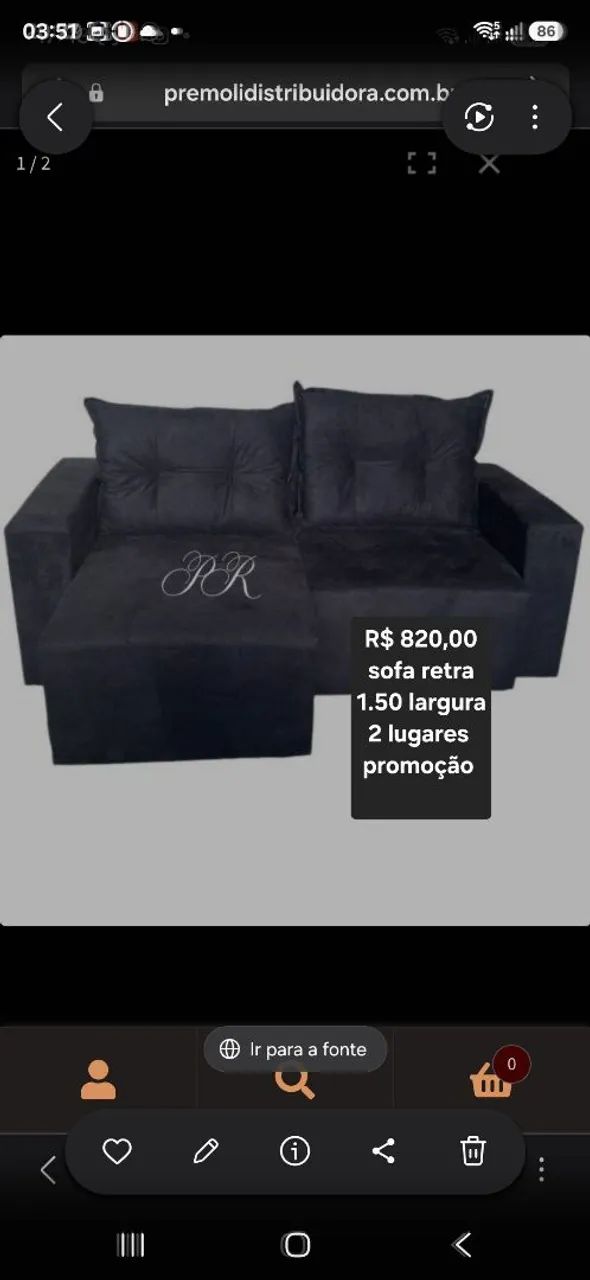 sofa retrátil 1.50 largura  - Foto 2