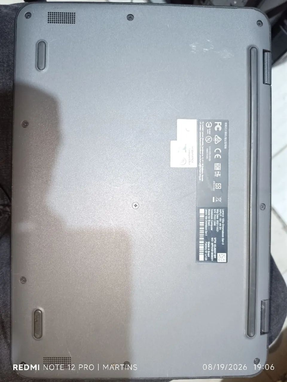 Carcaça Chromebook Lenovo 100e Gen3 - Foto 3
