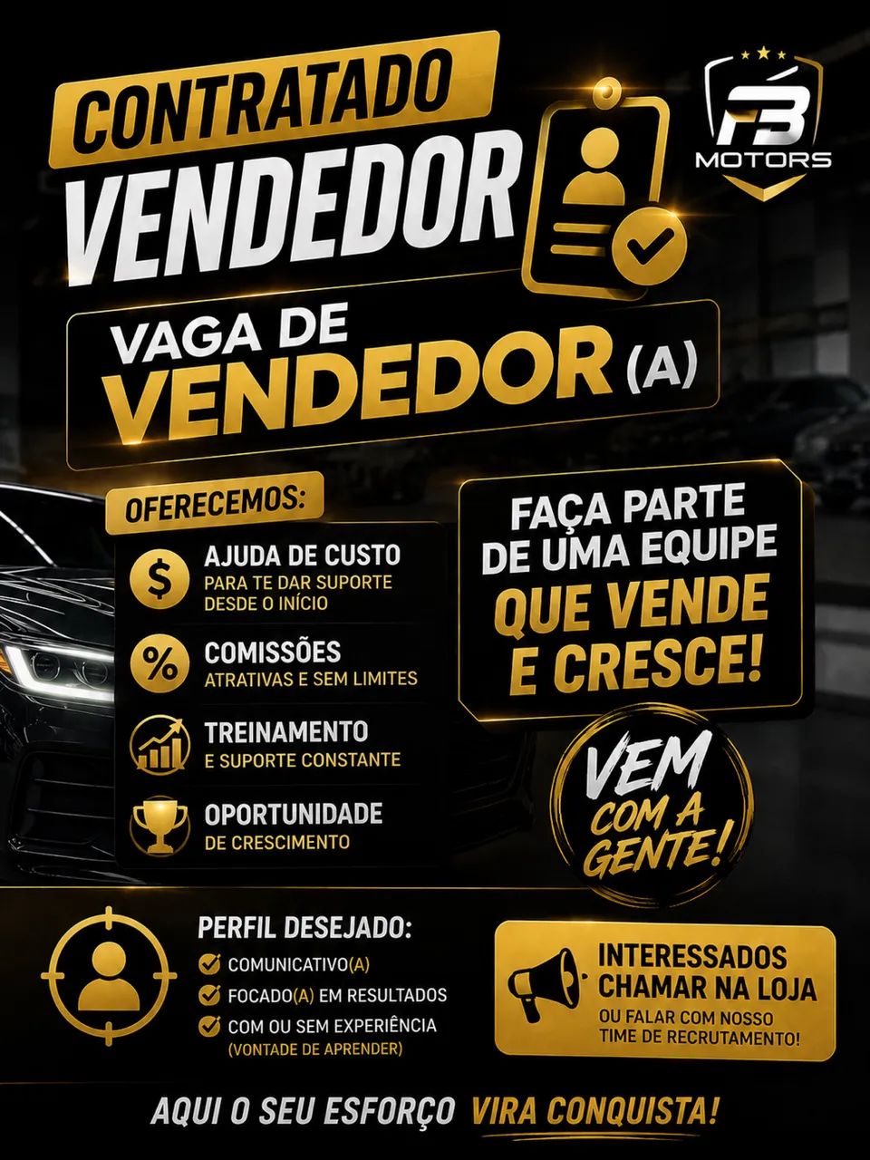 VAGA DE VENDEDOR(a)