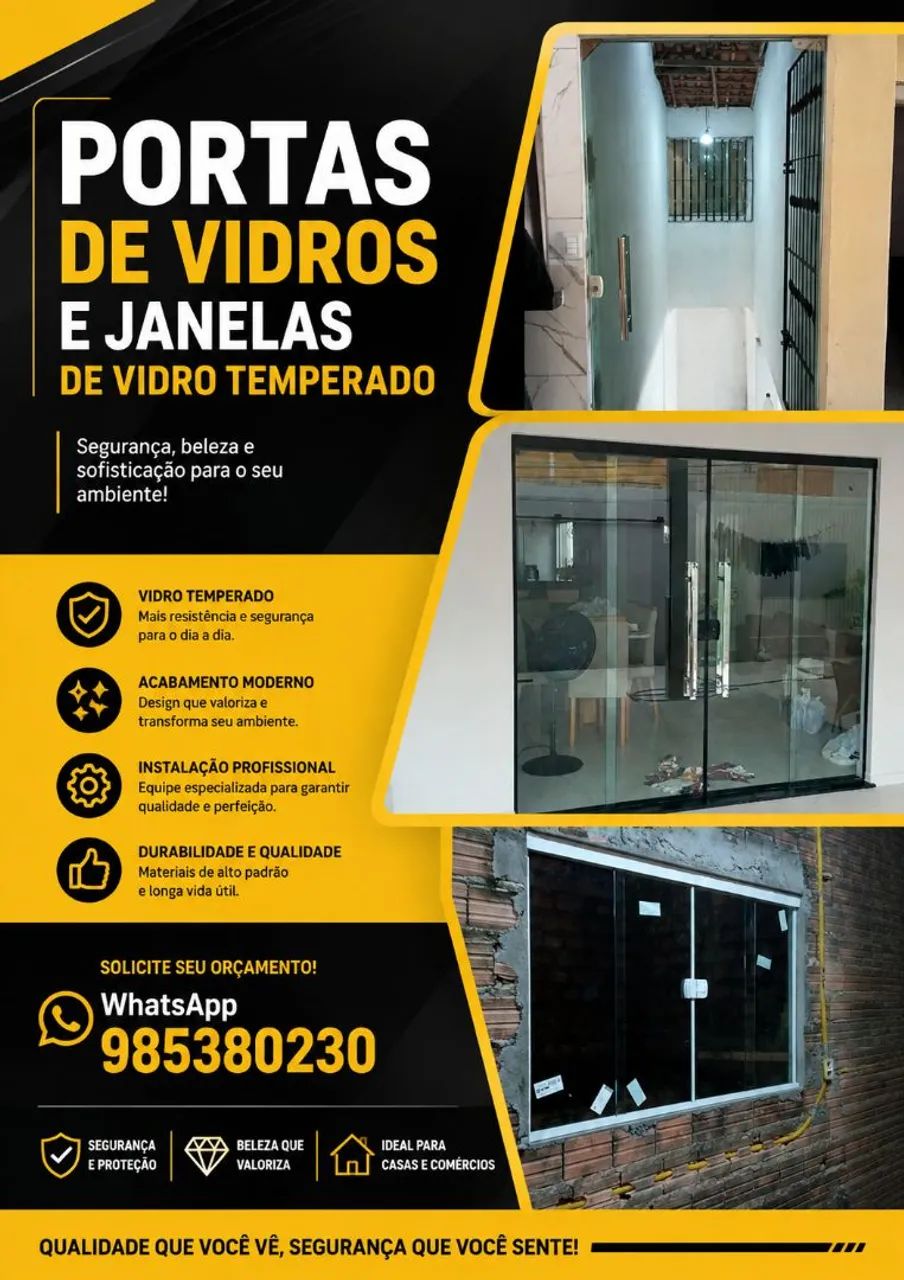 Vidros e portas temperado 