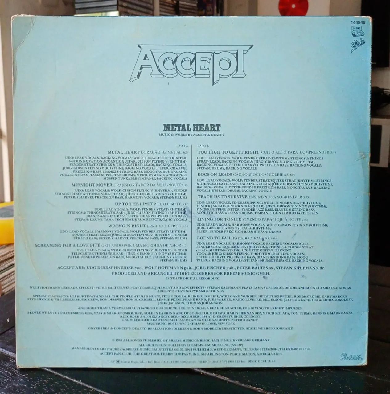 LP ACCEPT Metal Heart Vinil Autografado  - Foto 2