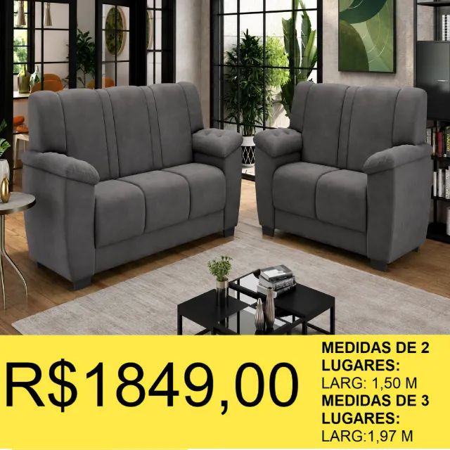 ESRTOFADO 3X2 LUGARES  A PRONTA-ENTREGA 