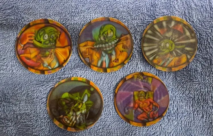 LOTE RARO COM 5 GIGAN TAZOS PRATA O MÁSKARA ELMA CHIPS Nº 51 AO 55 COMPLETO - Foto 4