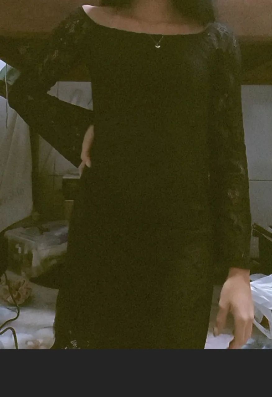 Vestido preto lindo, super elegante perfeito!<br>erfeito pra qualquer ocasi<br>Disponível ? - Foto 3