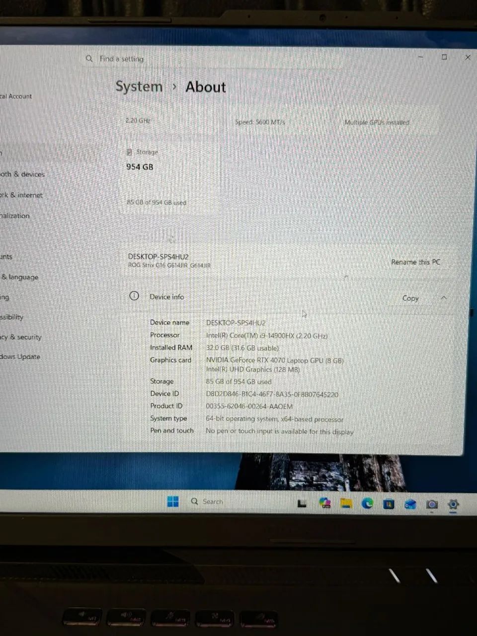 ASUS ROG Strix G16 DDR5 32GB notebook - Foto 5