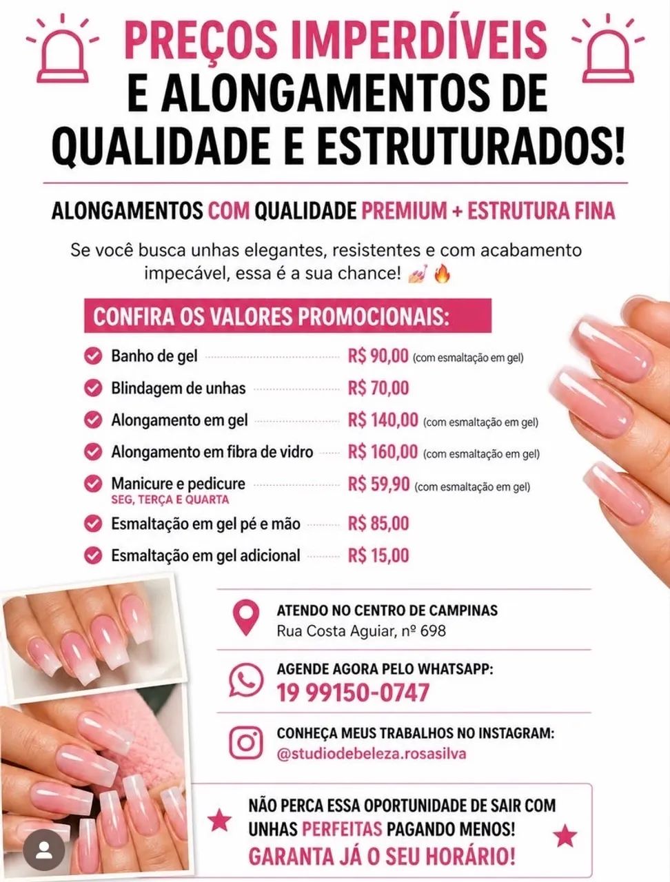 Alongamentos de unhas  - Foto 3