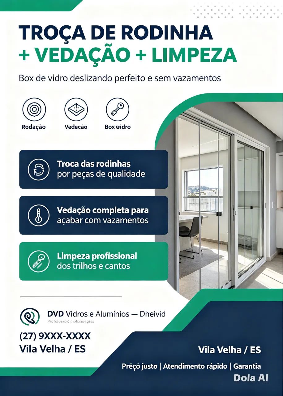 Manutenção de box e janela blindex 