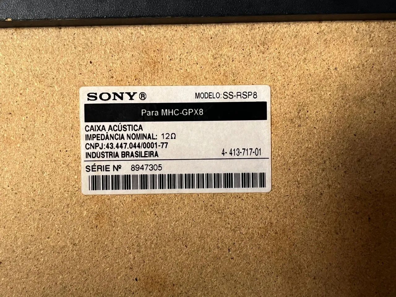 Par Caixas Surrounds Sony Ss-Rsp8 Do Mhc-Gpx8 180 RMS Cada Leia