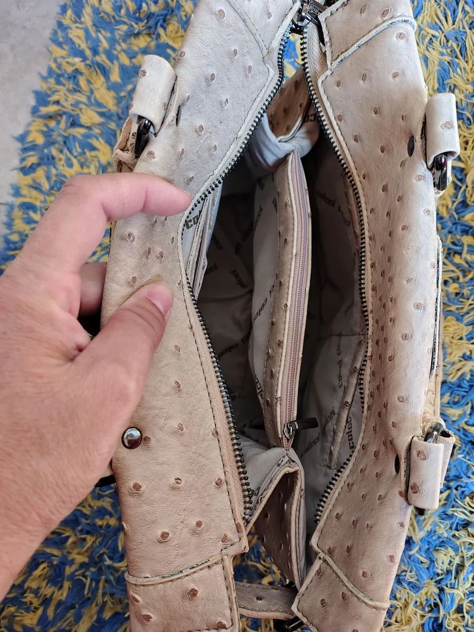 Bolsa couro de avestruz  - Foto 5