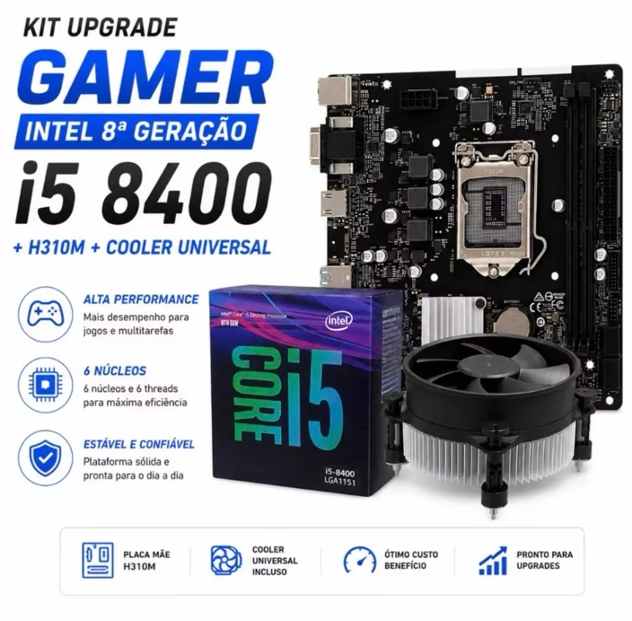 Computador Intel i5 8400 (oitava geração)