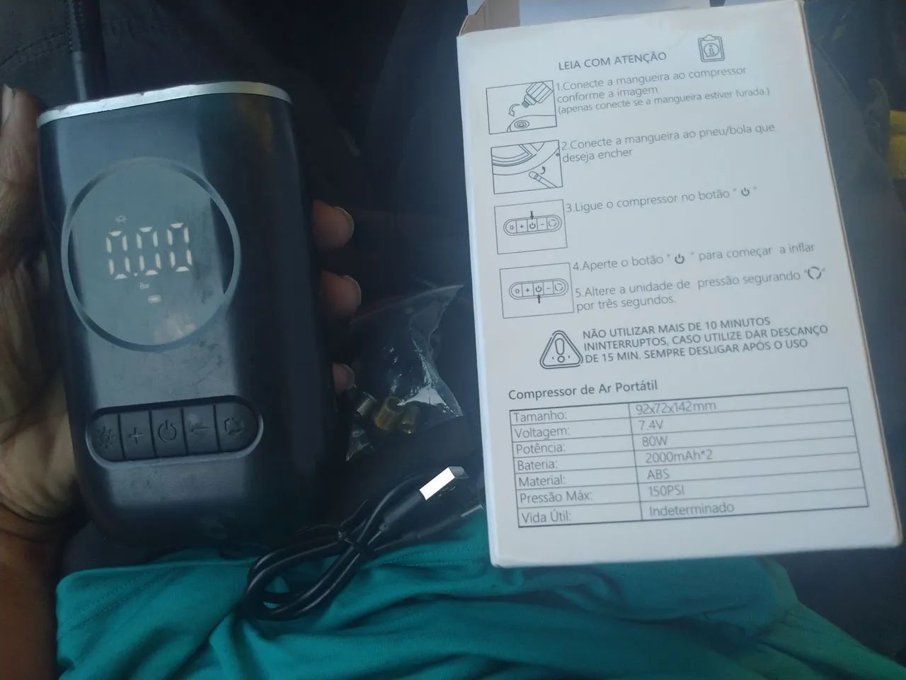 Compressor de ar portátil  - Foto 3