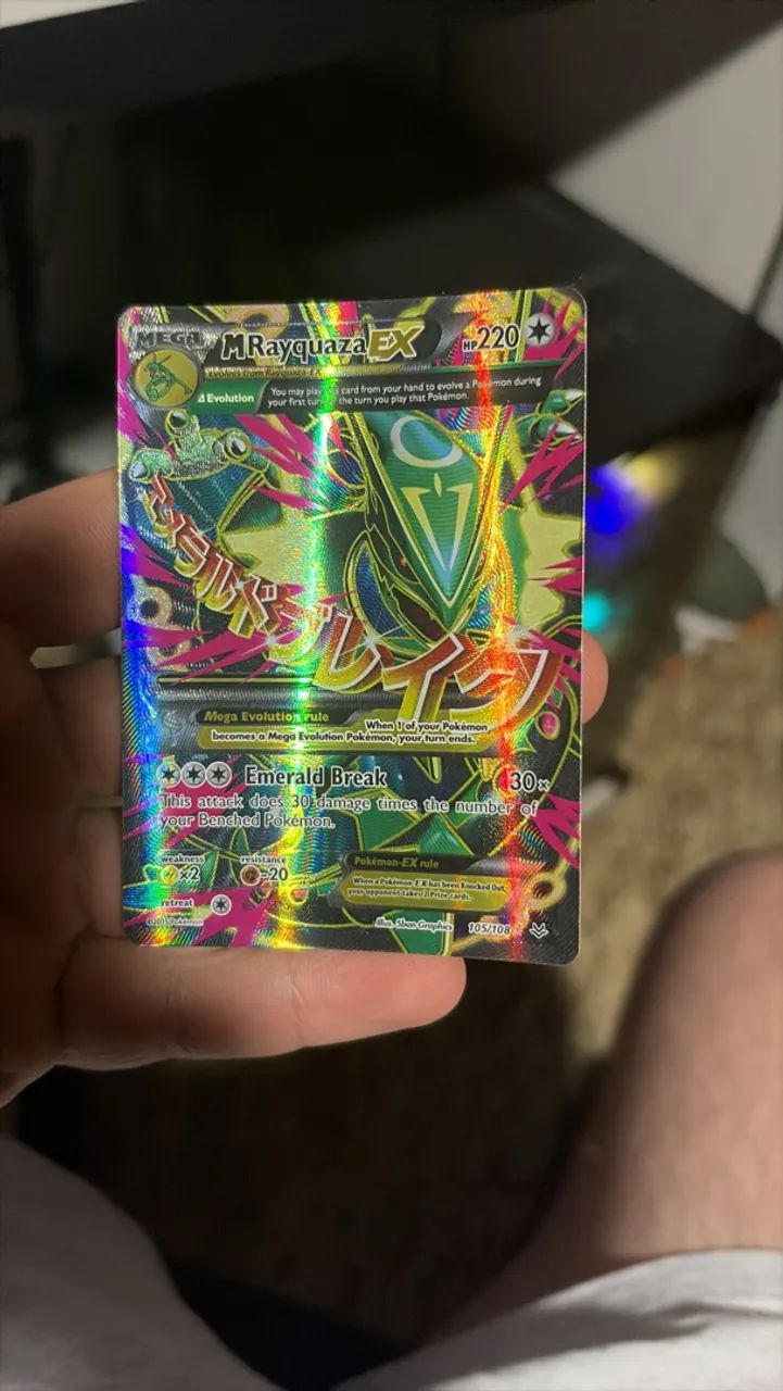Mega Rayquaza EX e outras cartas (leia anúncio)