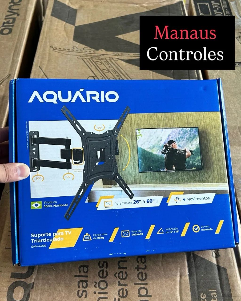 Suporte para TV Articulado 26 - 60 Polegadas ( Material em Aço de carbono ) 