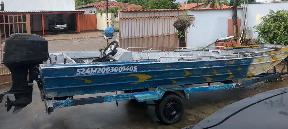 Barco + motor + carretinha - Foto 3