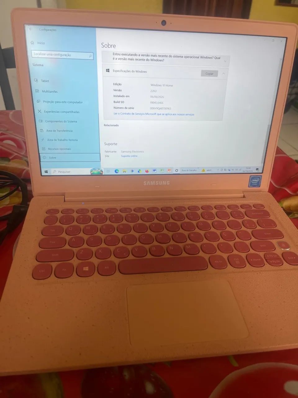 Notebook Samsung rose 