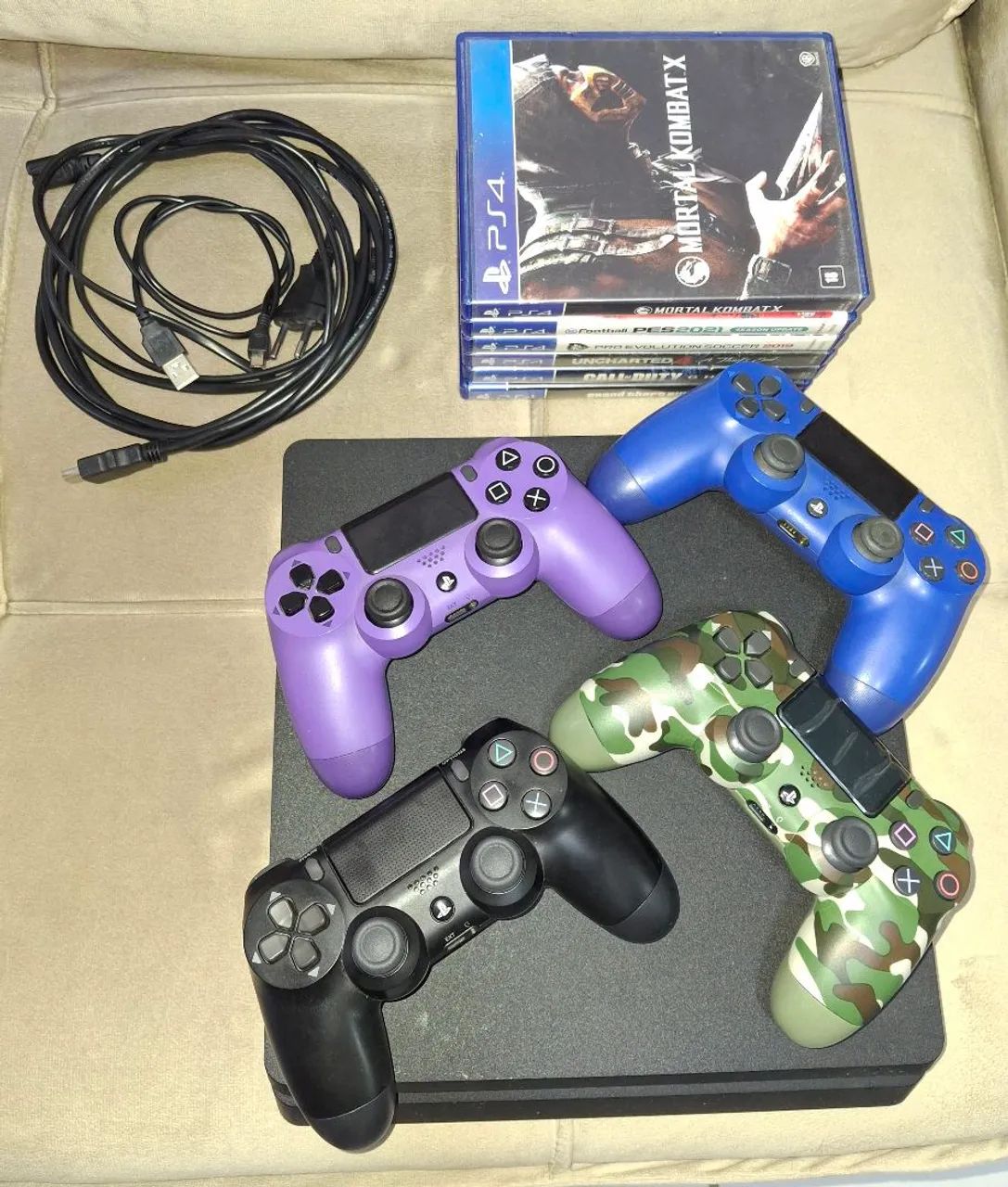 PS4 SLIM COM 4 CONTROLES - Foto 3