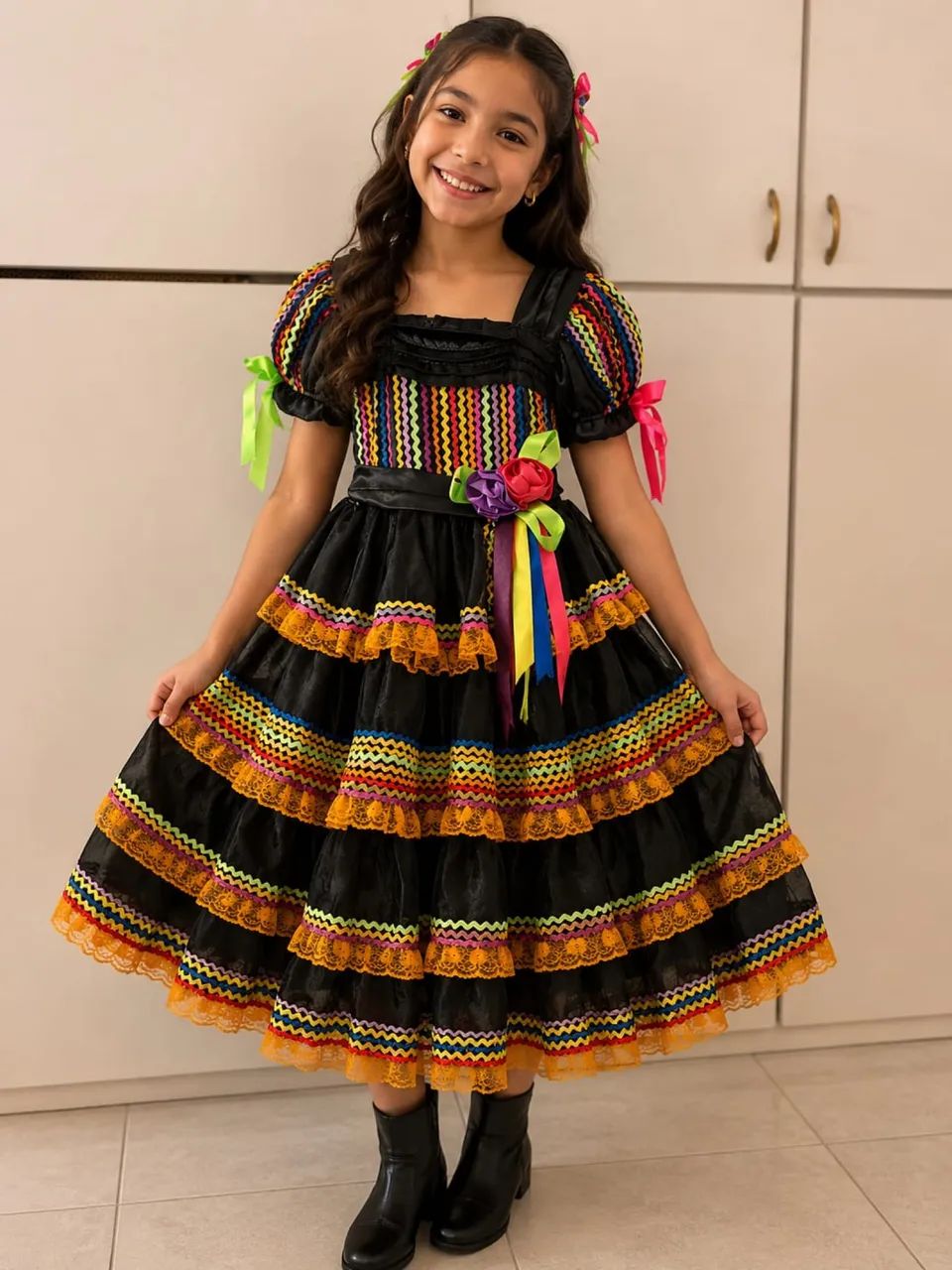 Vestido junino 8- 10 anos 