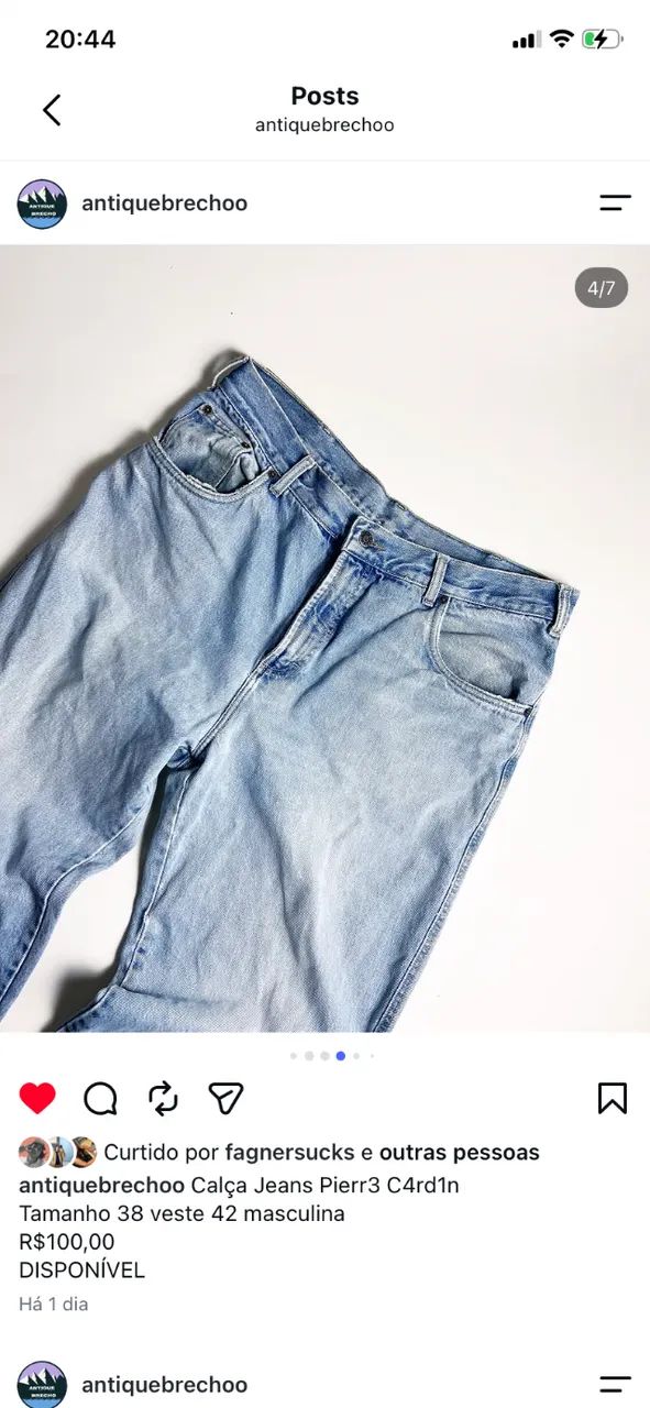 Calça Jeans Pierre Cardin original 42 - Foto 3