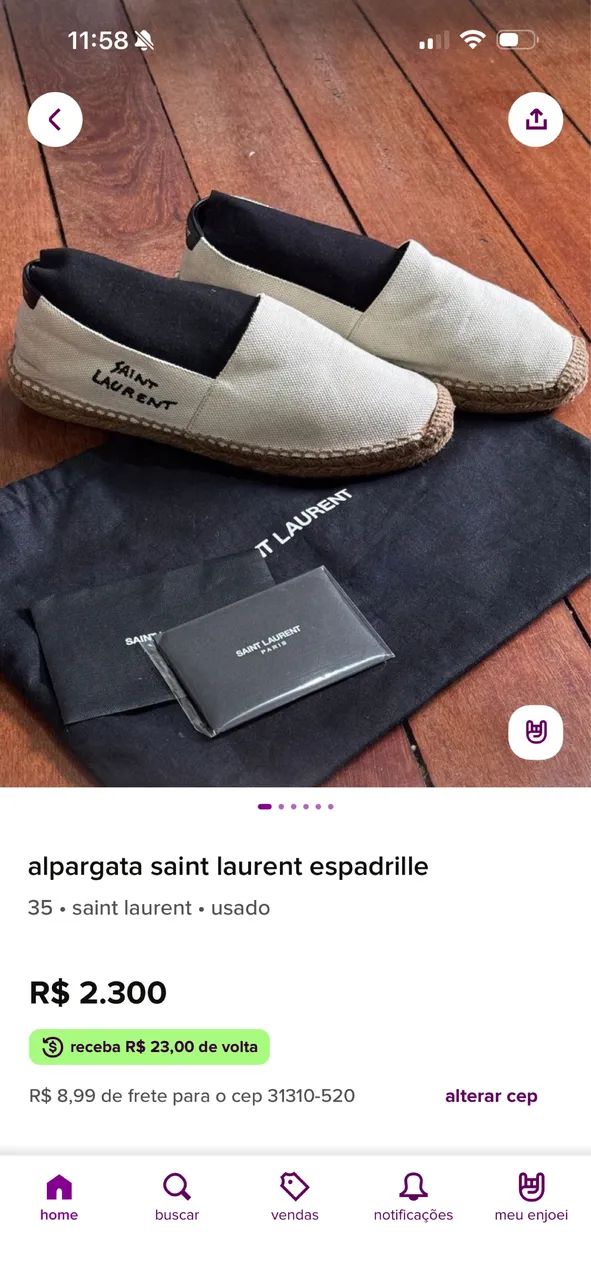 alpargata original saint laurent espadrille