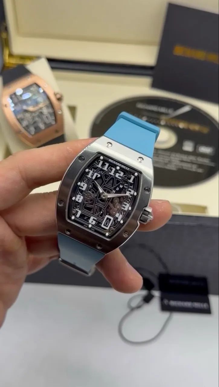 Relógio Richard Mille Clone Azul
