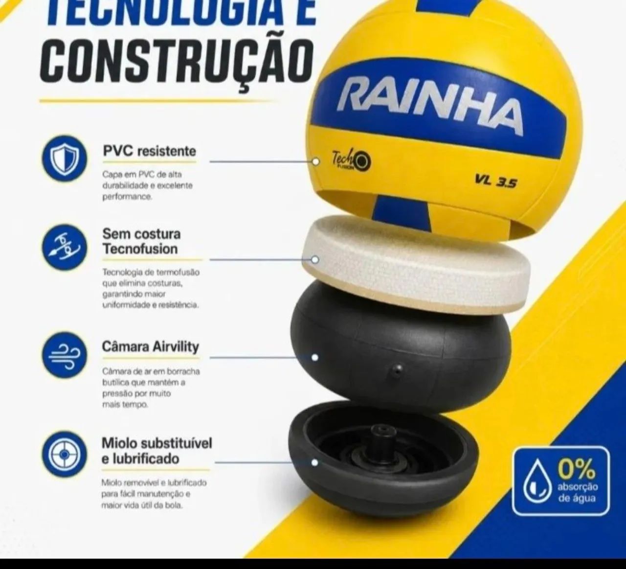 Bola de vôlei Rainha produto-Novo  - Foto 5