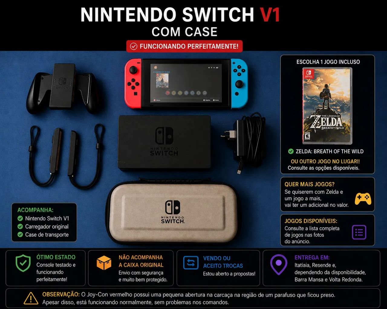 vendo ou troco Nintendo switch
