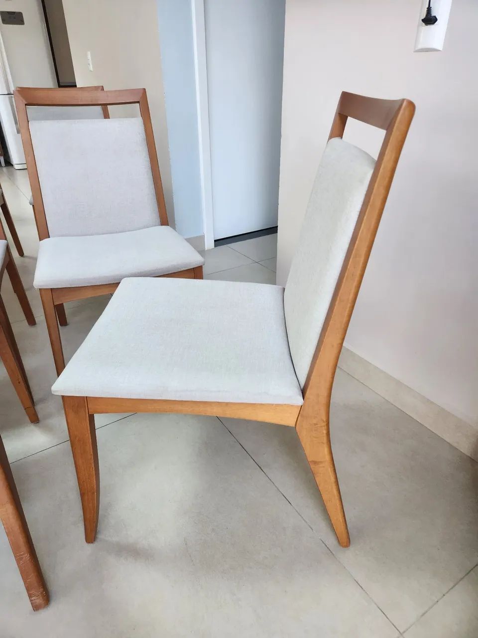 Jogo kit 6 Cadeiras para Mesa Jantar Linho Design Higienizadas  - Foto 5