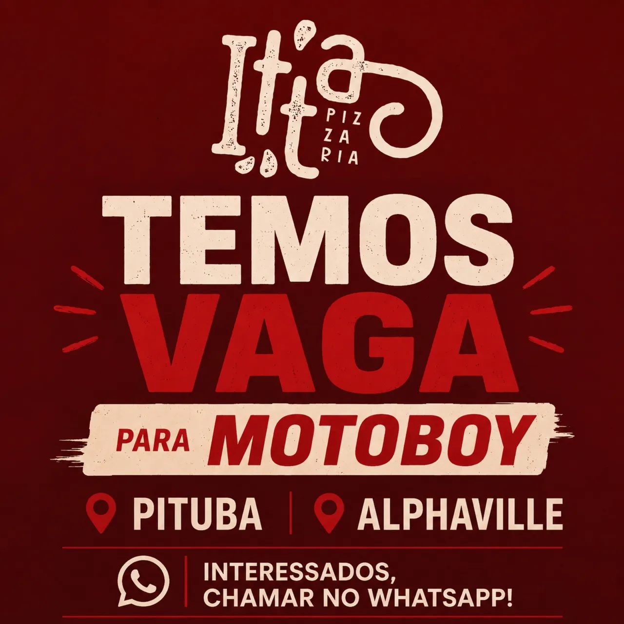 VAGA PARA MOTOBOY 