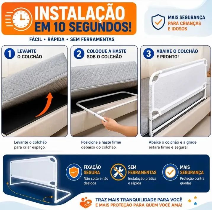Proteção de cama para bebês e idosos  - Foto 4