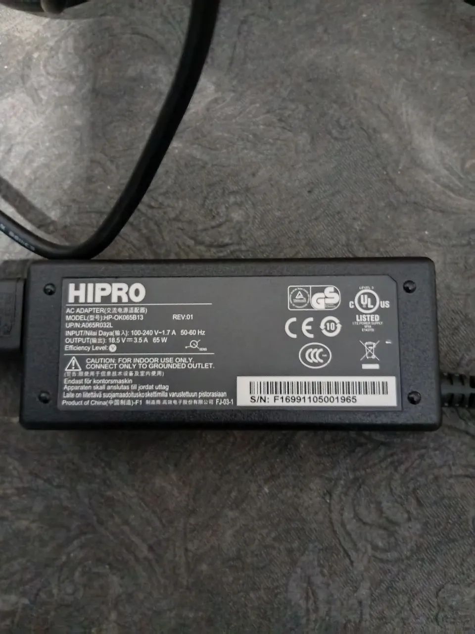Fonte modelo hp- ok065b13 funcionando 