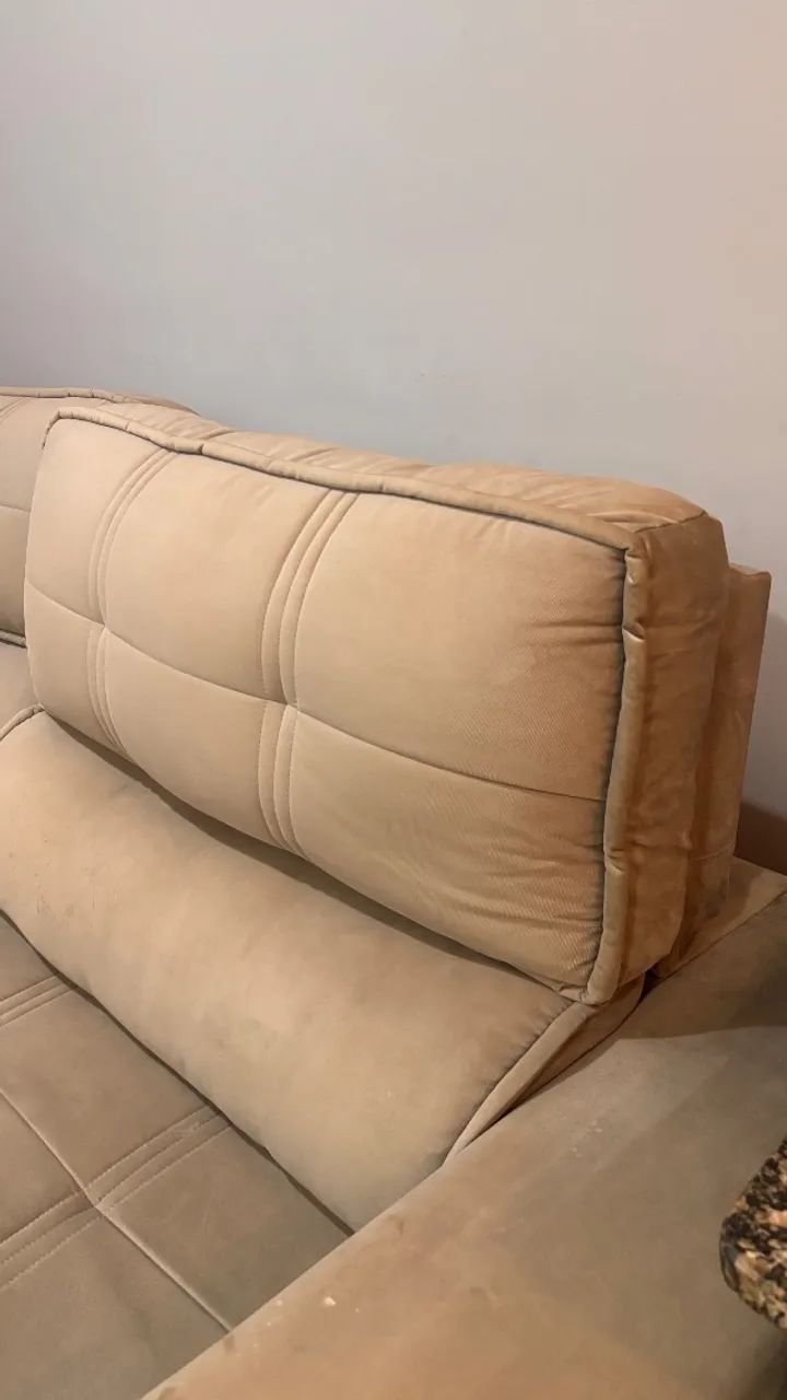 Sofá retrátil cinza - Foto 5