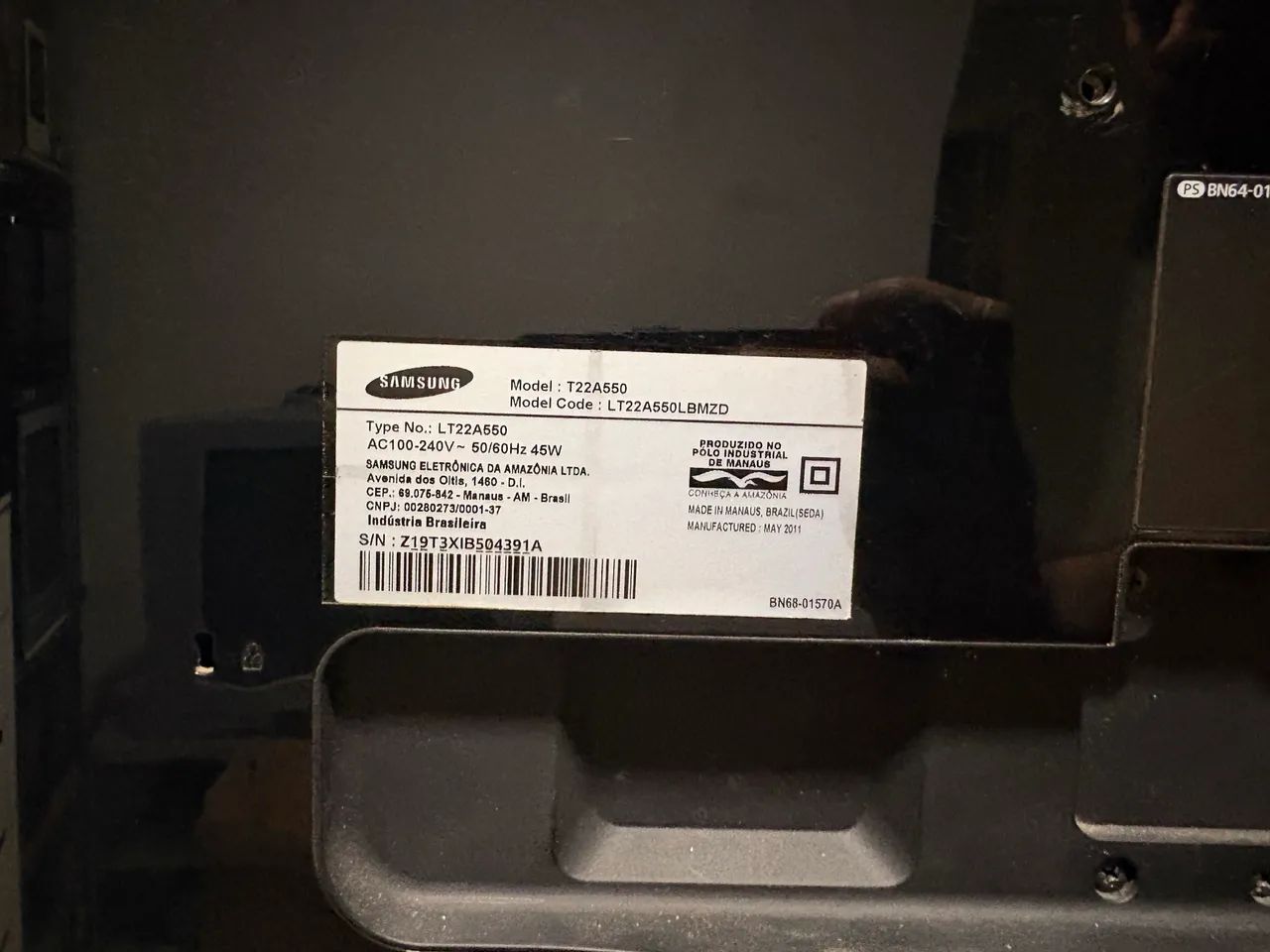 Tv Samsung 22 polegadas ta550 Led aceito troca  - Foto 5