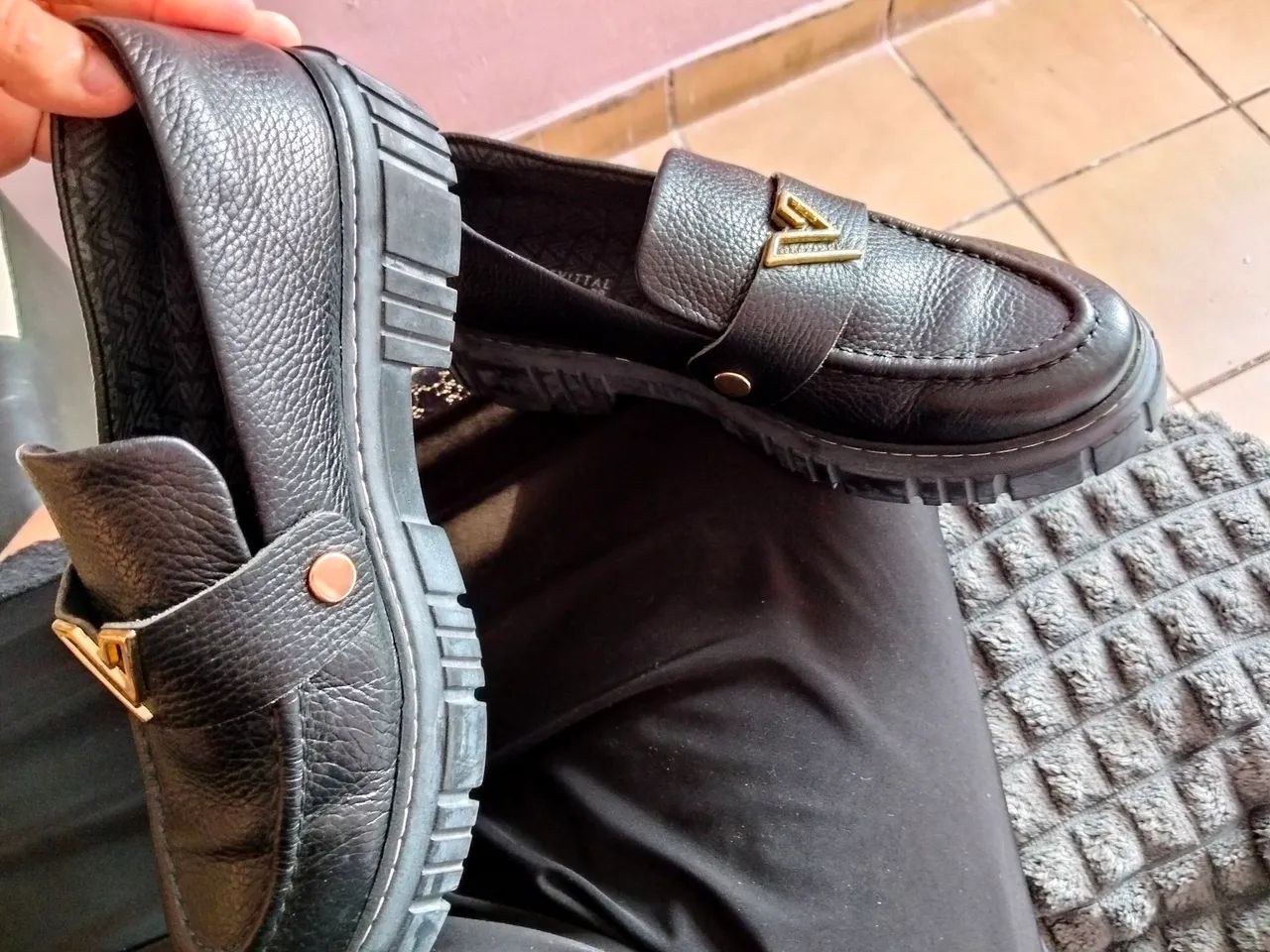 Mocassin de couro Vittal - Foto 2